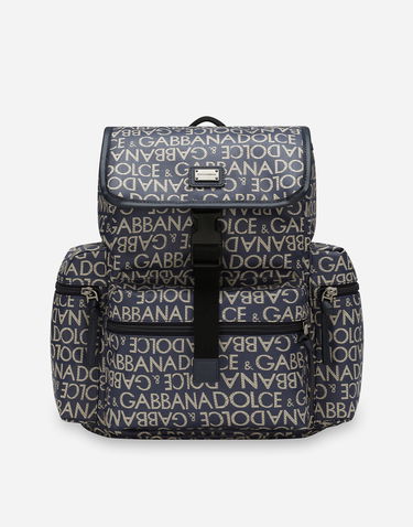 Раница Dolce & Gabbana Dolce & Gabbana Coated Jacquard Backpack Синьо | EM0100AJ7058L625, 0
