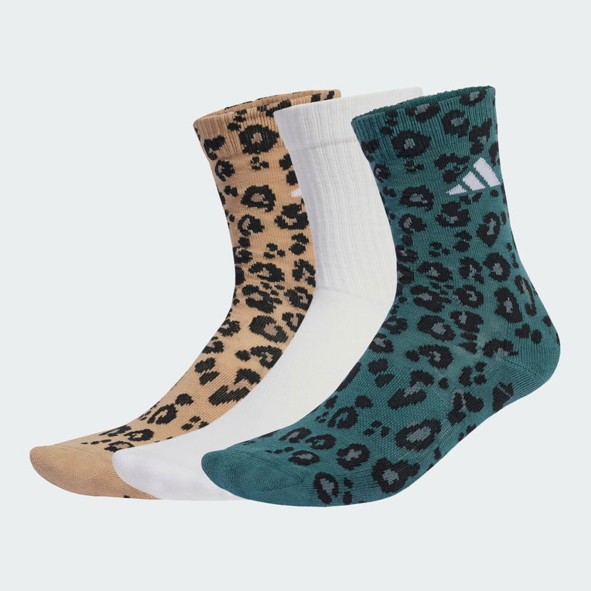 Чорапи adidas Performance Leopard Print Crew Socks 3 Pairs Многоцветен | JX5557