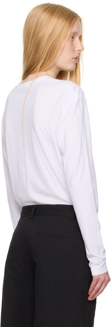 Тениска TOTEME TOTEME Classic Long Sleeve T-Shirt Бяло | 253-WRT0588-FB0419, 2