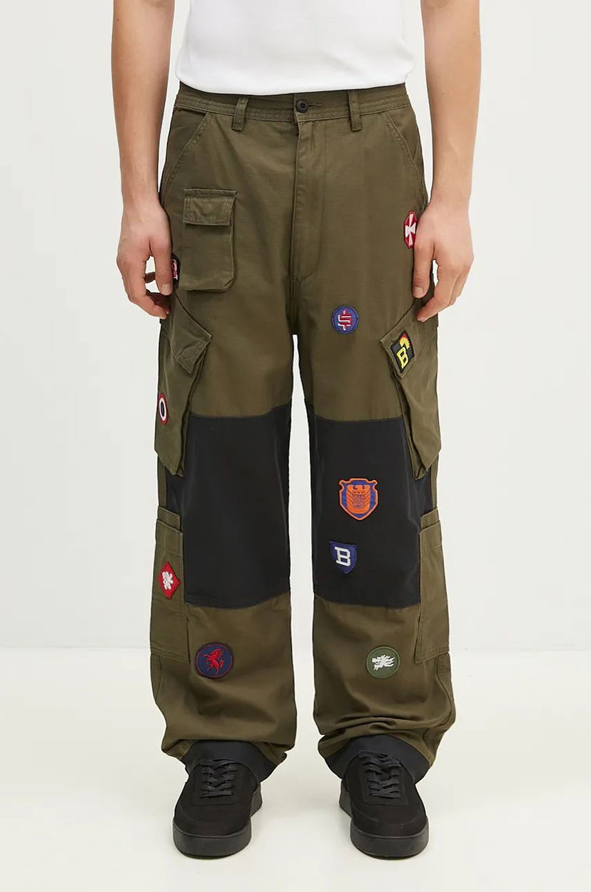 Карго панталони BILLIONAIRE BOYS CLUB Cargo Pants With Patches Зелено | B24315