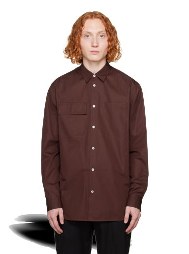 Риза Jil Sander Pocket Shirt Бургунди | J23DL0002_J45001