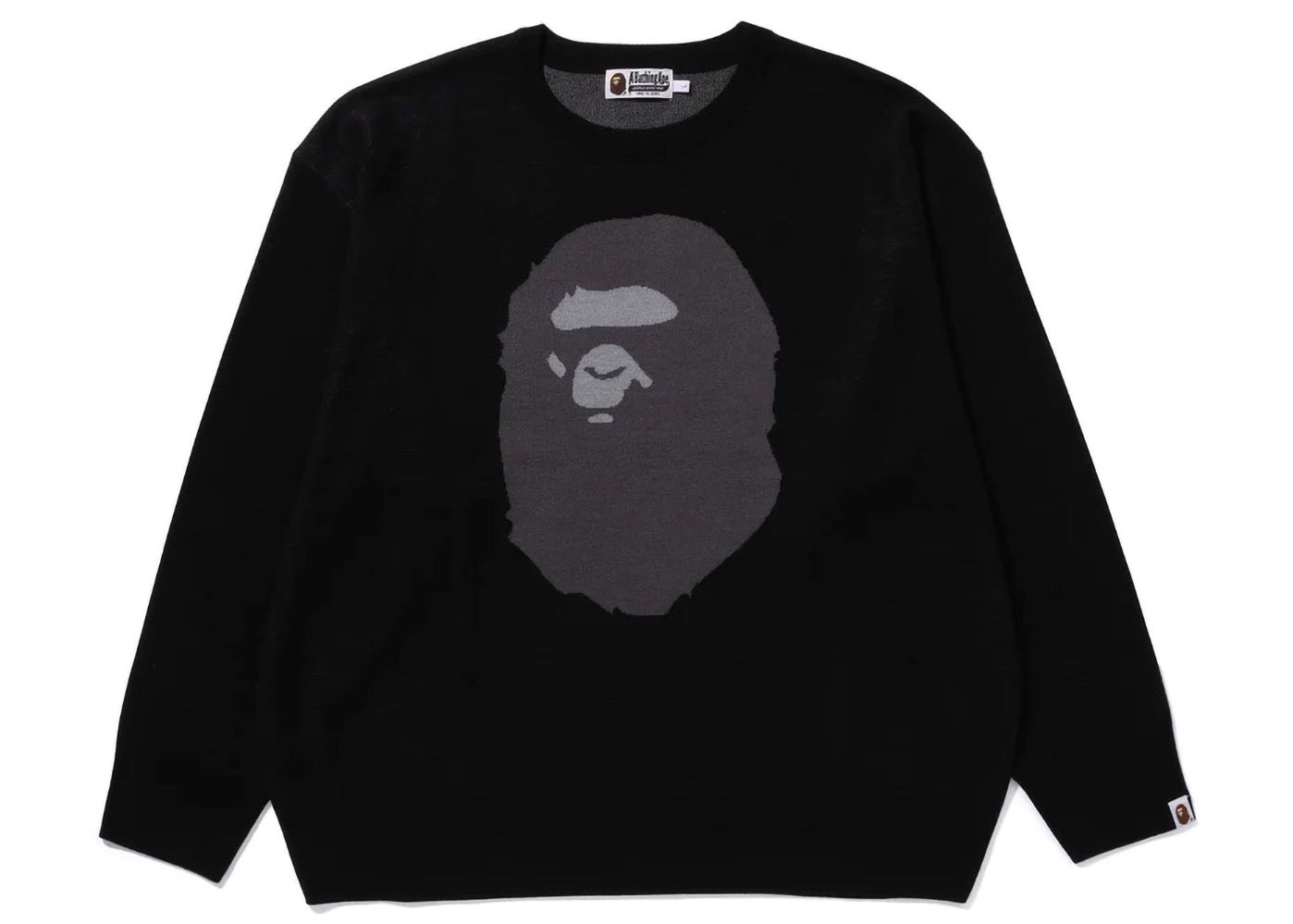Пуловер BAPE BAPE Ape Head Jacquard Knit Sweater Black Черно | 1J80-120-005, 0