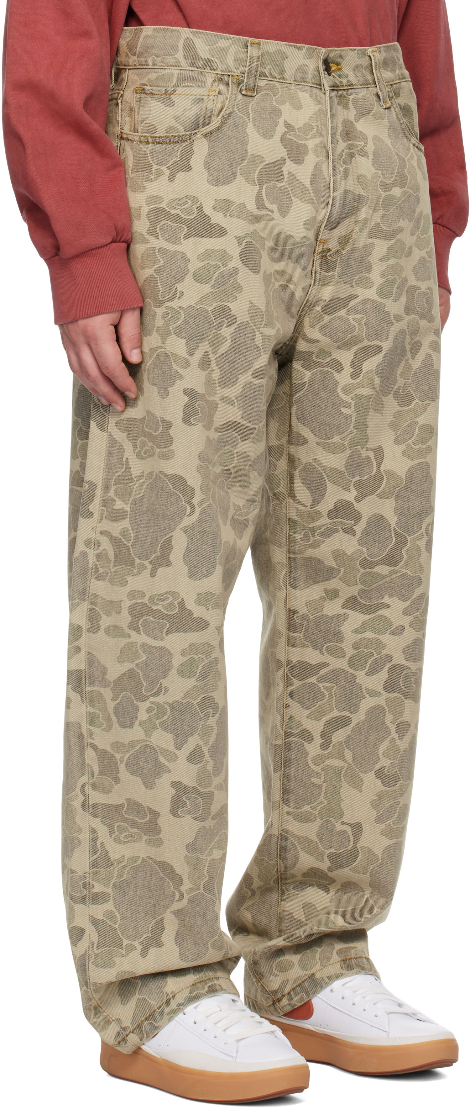 Дънки Carhartt WIP Duck Camo Landon Trousers Бежово | I033755, 1