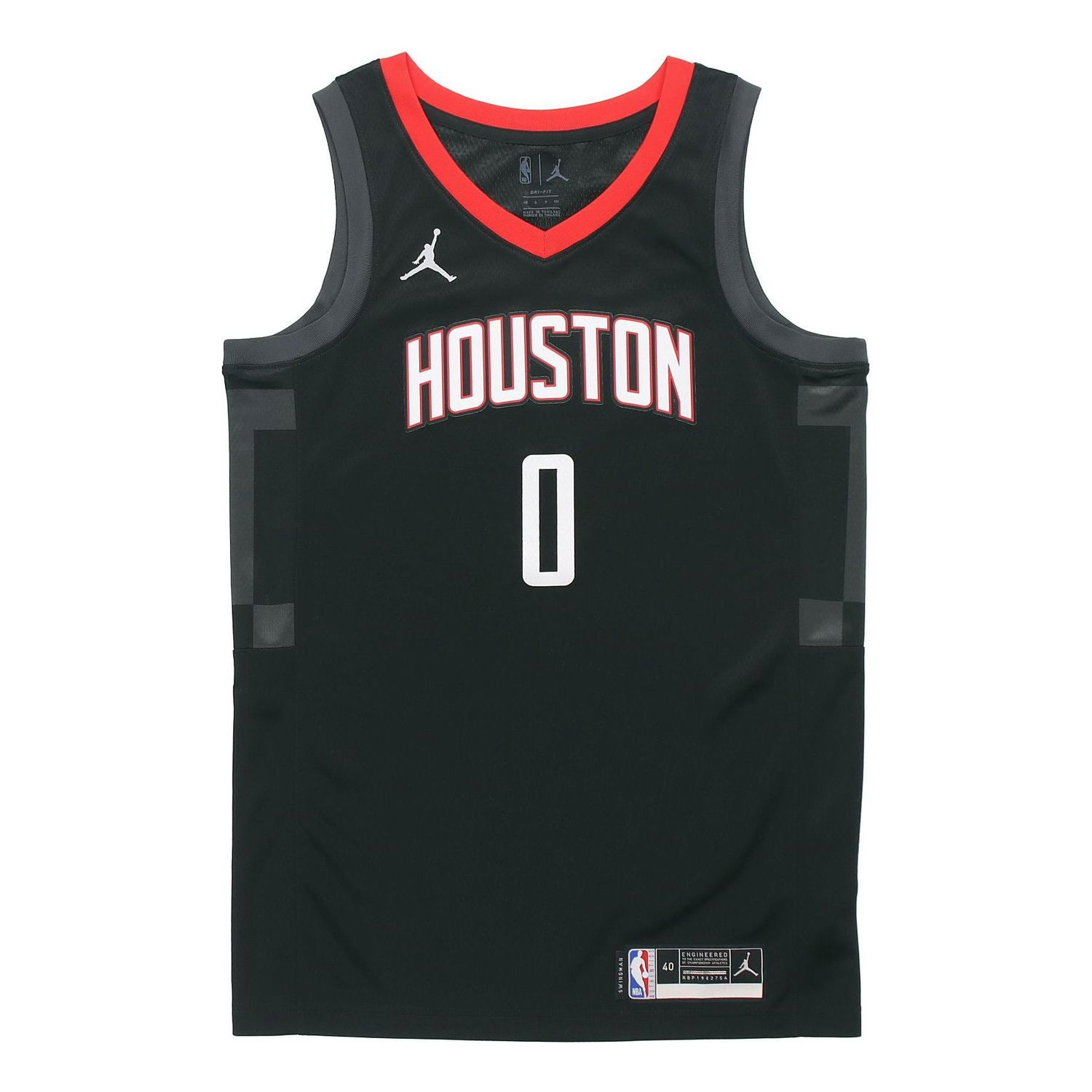 Фланелка Jordan Jordan NBA Rockets Westbrook #0 Swingman Jersey 2020/21 Черно | CV9478-010, 0