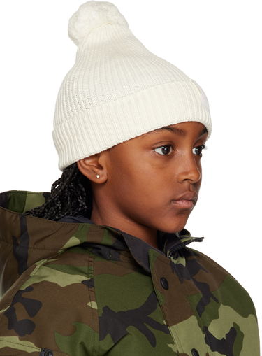 Шапка Golden Goose Golden Goose Kids Contrasting Star Pom Beanie Бяло | GKP01294.P000936.20103, 1