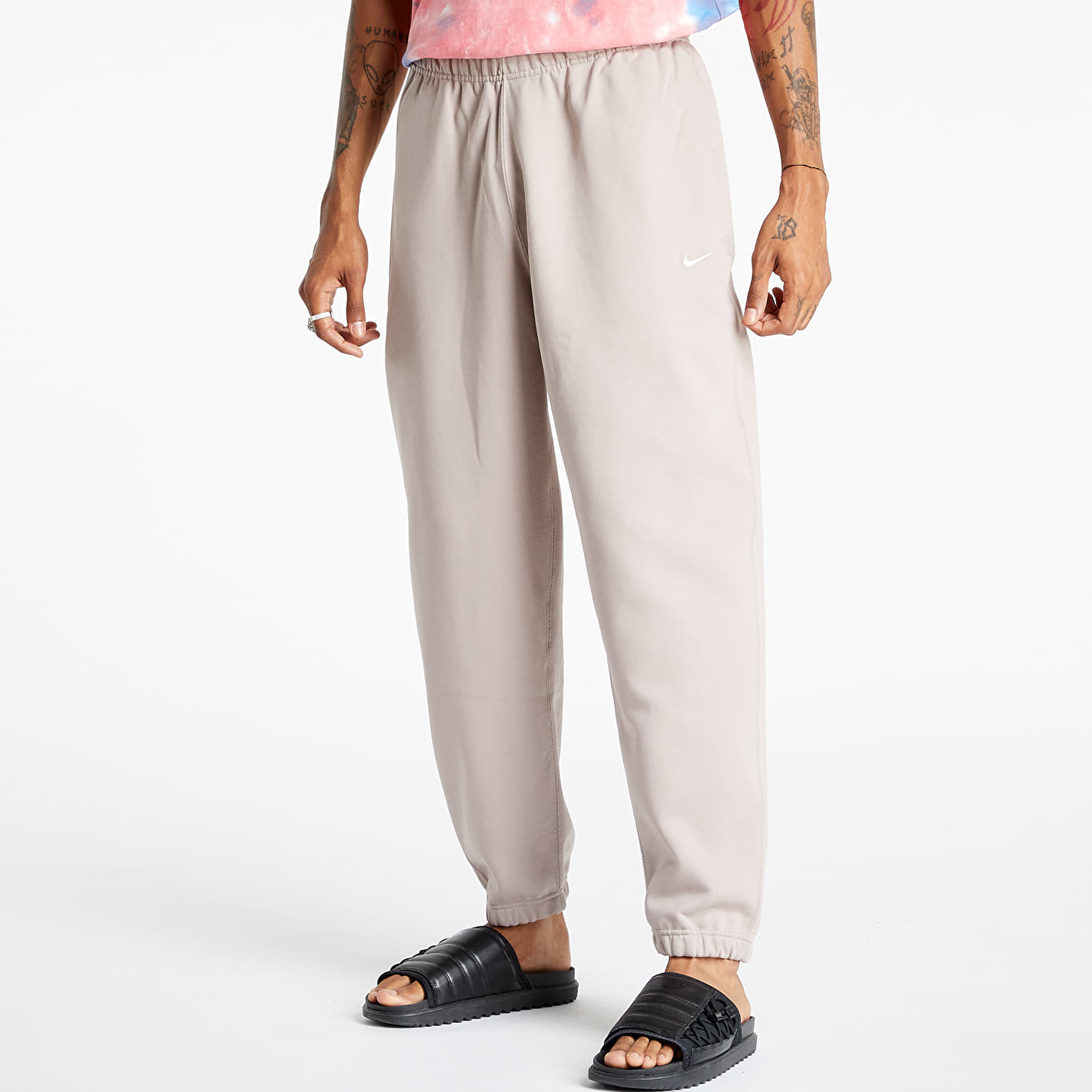 Спортни панталони Nike Solo Swoosh Fleece Pant Бежово | CW5460-245, 0