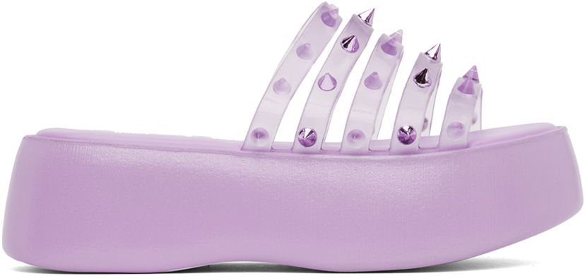 Грижа за обувките Jean Paul Gaultier Jean Paul Gaultier Melissa Edition 'The Becky Punk Love' Platform Slides Лилаво | 23/12-F-CS002-X033-29