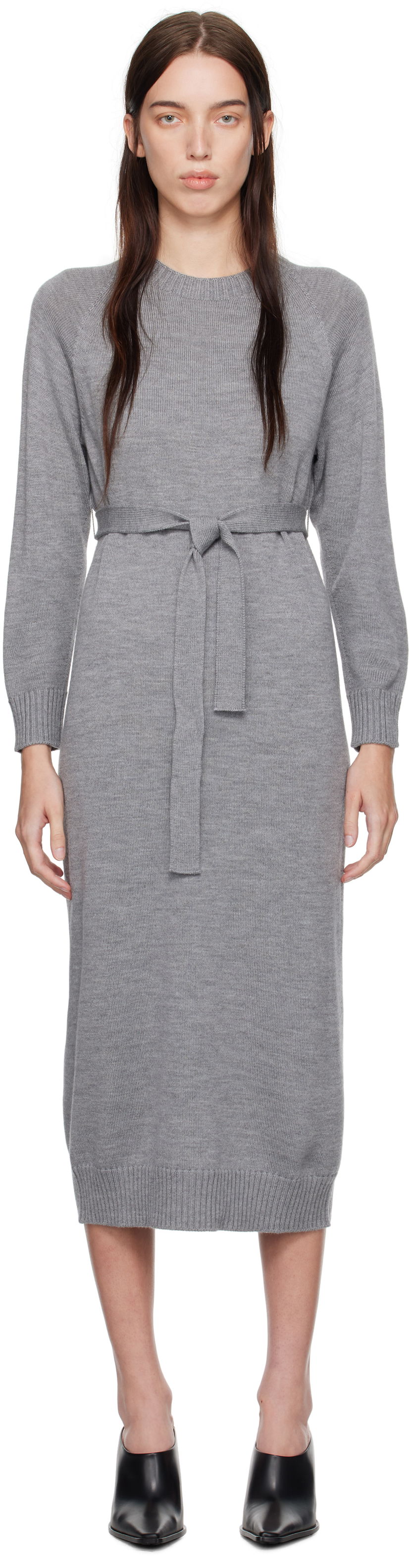 Pокля Max Mara Max Mara Leisure Scrivia Midi Knit Dress Сиво | 2426326028600 MM12024