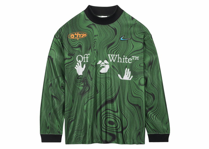 Фланелка Nike Off-White x Allover Print Jersey Kelly Green Зелено | FQ0998-389