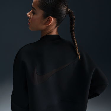 Пуловер Nike Prima Dri-FIT Loose Fit Cropped Crew Sweatshirt Черно | HJ1186-010, 3