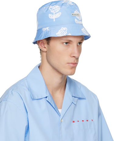 Шапка Marni Sprayed Roses Print Taffeta Bucket Hat Синьо | CLMC0055XU UTP796, 1