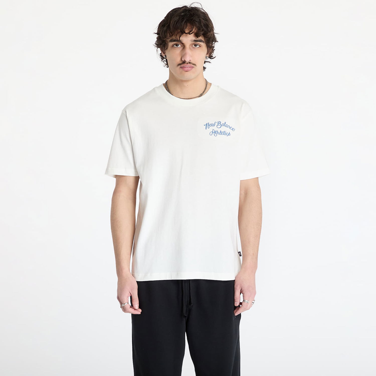 Тениска New Balance Relaxed League T-Shirt Бяло | MT43556SST, 0
