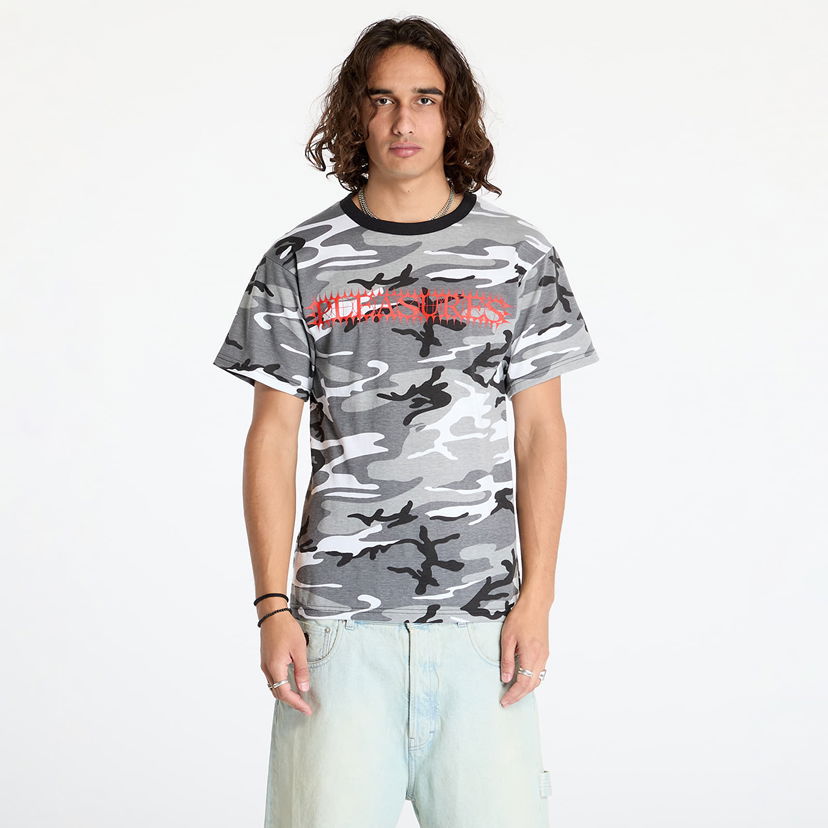 Тениска Pleasures Spike T-Shirt Camo Сиво | P24F101 CAMO