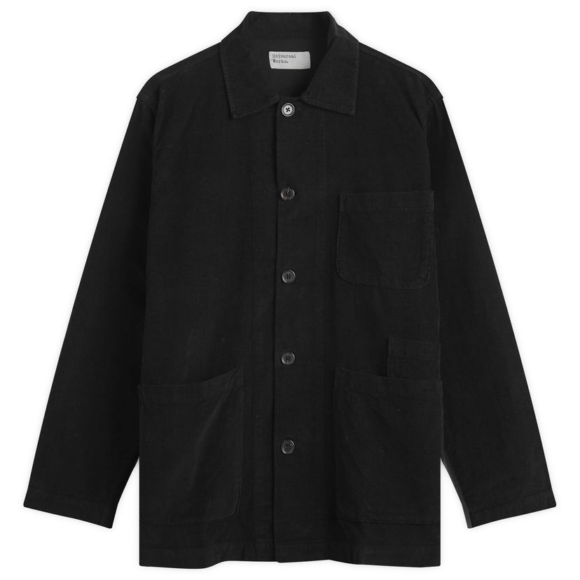 Риза Universal Works Fine Cord Bakers Overshirt, Size Small Черно | 33565-BLK