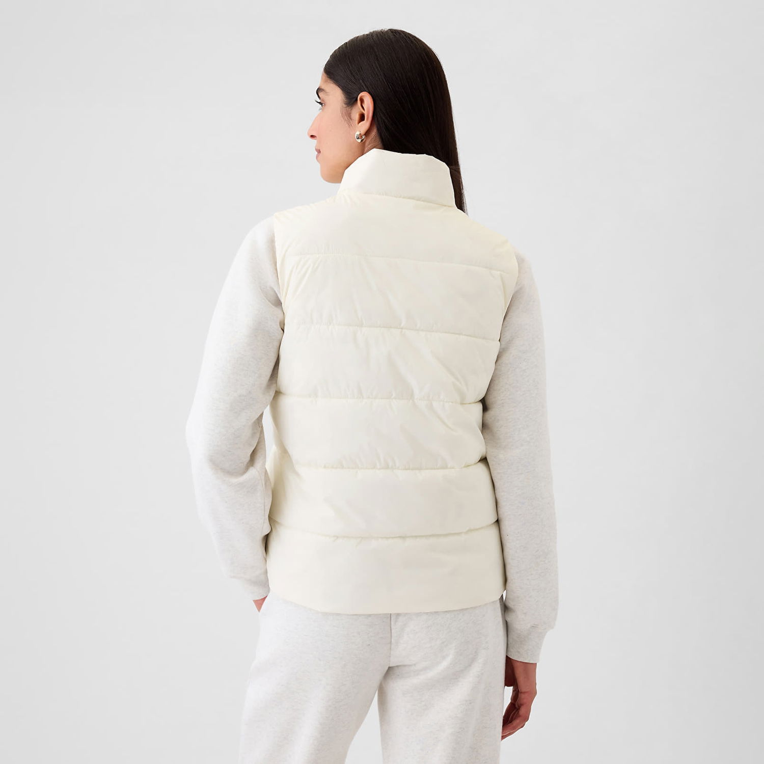 Жилетка GAP Logo Puffer Vest Ivory Frost XS Бяло | 498413-04, 1