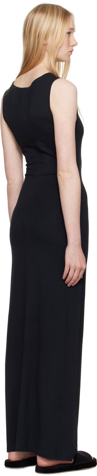 Pокля SKIMS SKIMS Smooth Layers Boat Neck Maxi Dress Черно | DS-DRS-8491W, 2