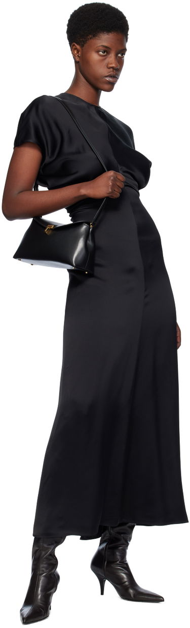 Pокля TOTEME TOTEME Slouch Waist Maxi Dress Черно | 241-WRD1103-FB0020, 3