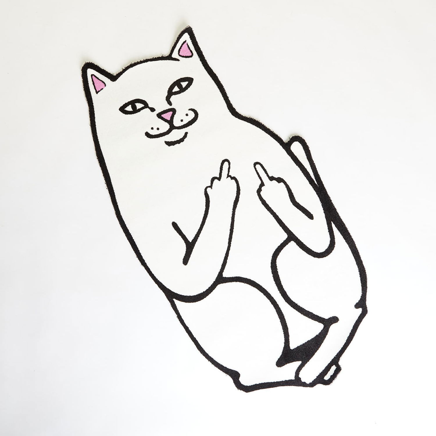 Домашен декор RIPNDIP RIPNDIP Lord Nermal 4 ft Rug Бяло | RNDNERMRUG4FT, 0