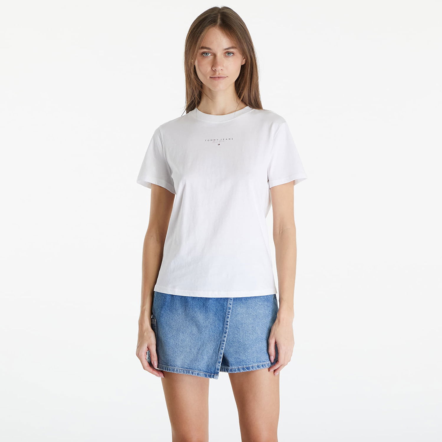 Тениска Tommy Hilfiger Dámské tričko Tommy Jeans Regrular Essential Logo Tee White Бяло | DW0DW17828 YBR, 0