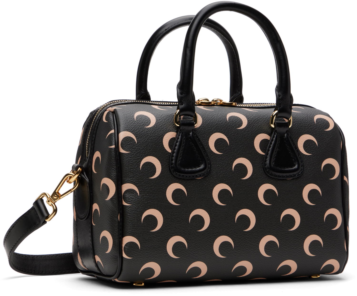 Дамска чанта Marine Serre Marine Serre Moon Print Canvas Strike Bag Черно | WBA019A RWOV0030, 1