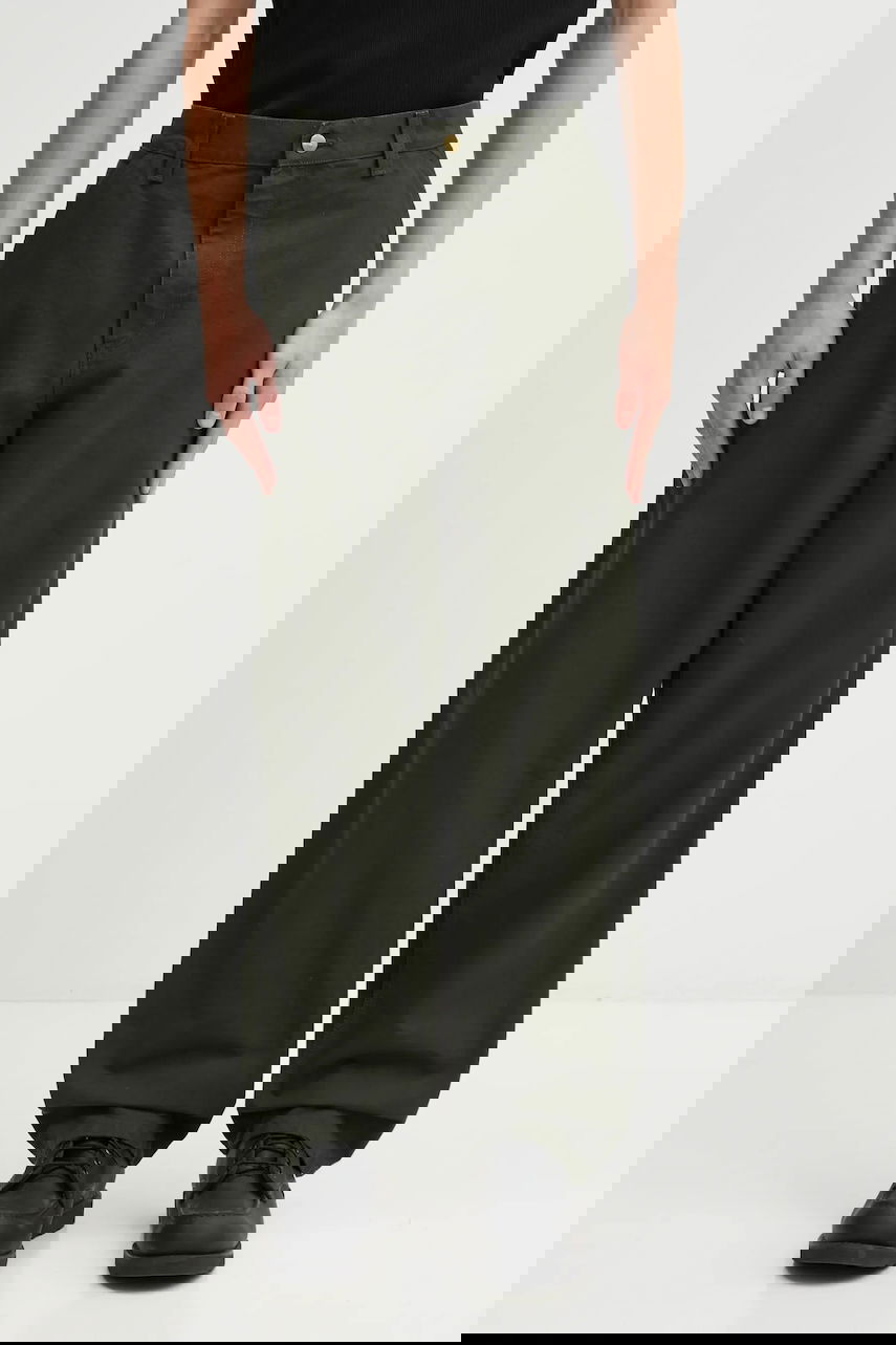 Панталони Carhartt WIP Cotton Loose Fit Simple Pant Зелено | I031220.4902, 0