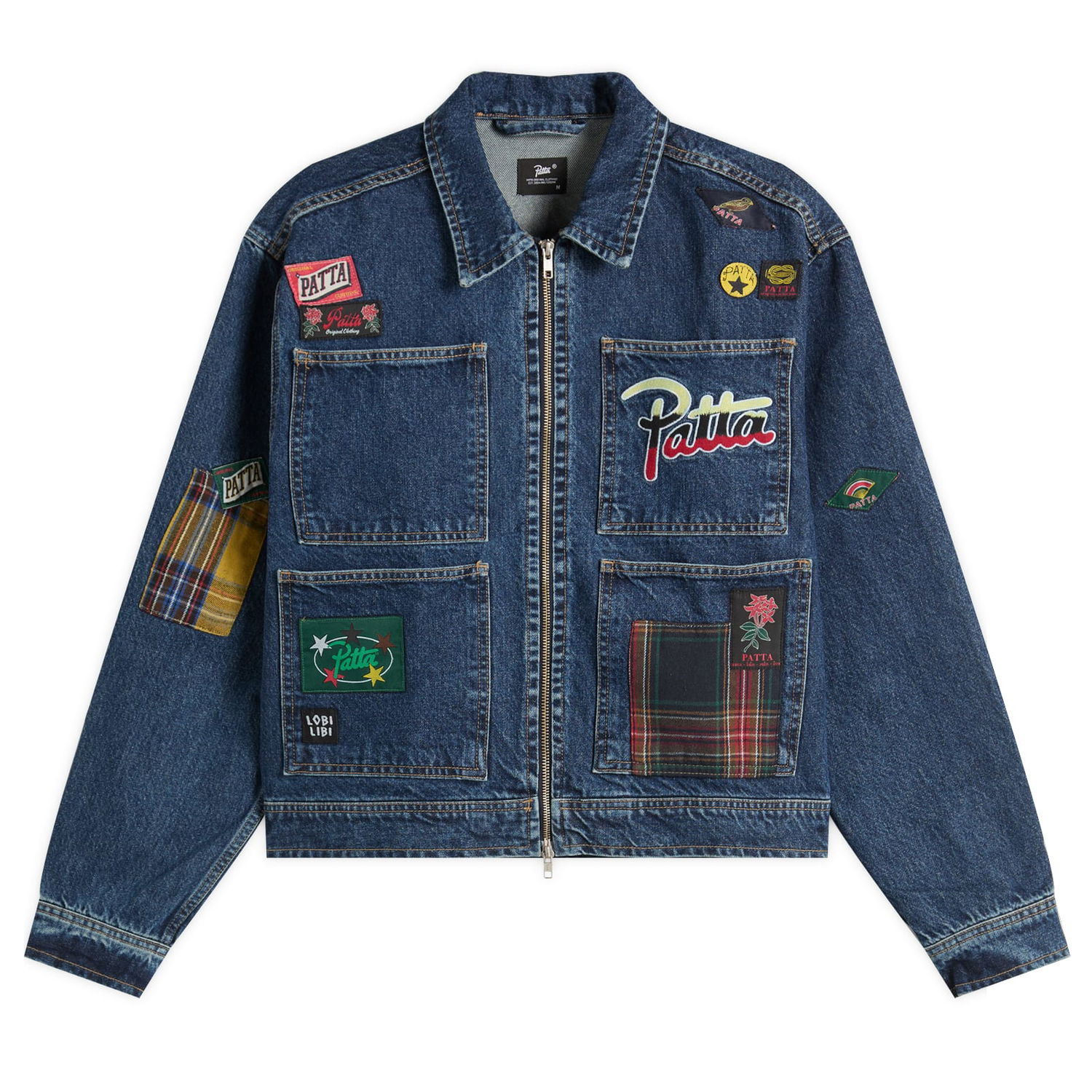 Яке Patta Patta Whole Lotta Labels Denim Jacket Синьо | POC-AW25-4200-348-0022-197, 0