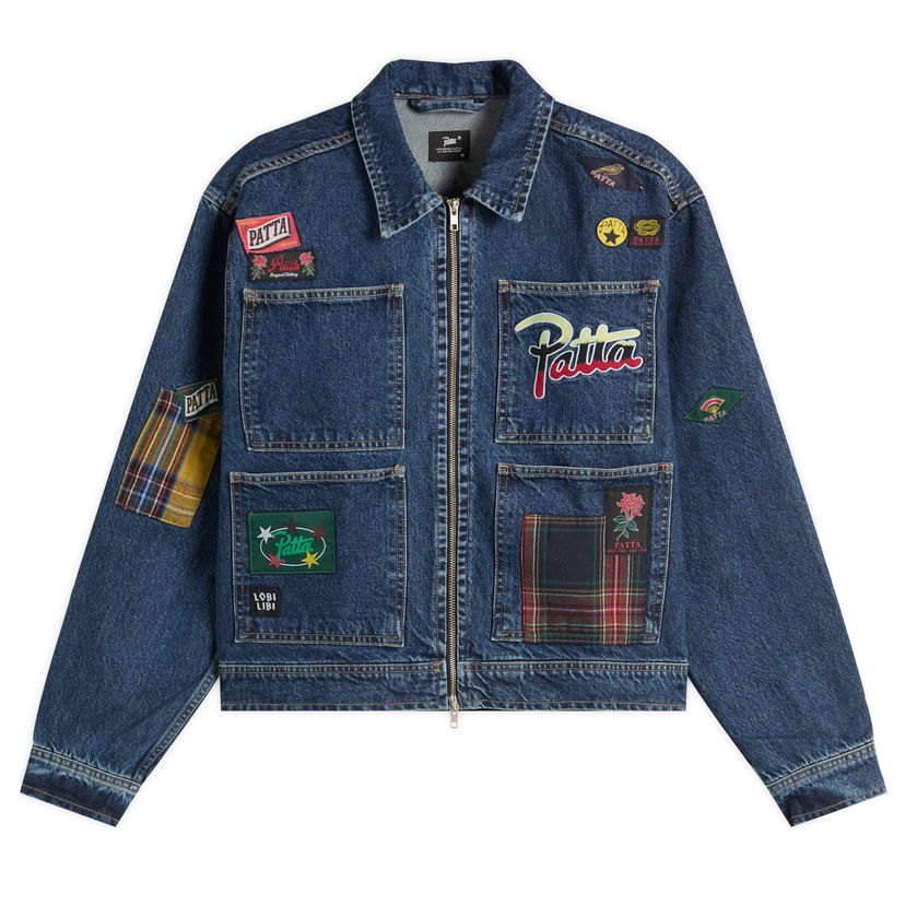 Яке Patta Patta Whole Lotta Labels Denim Jacket Синьо | POC-AW25-4200-348-0022-197