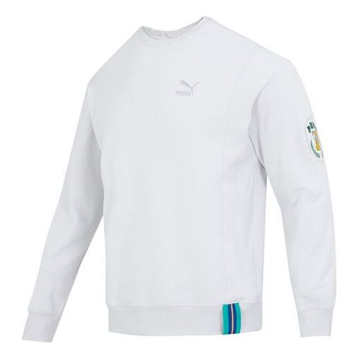 Пуловер Puma Team Badge Crew Sweater Бяло | 677379-72, 0