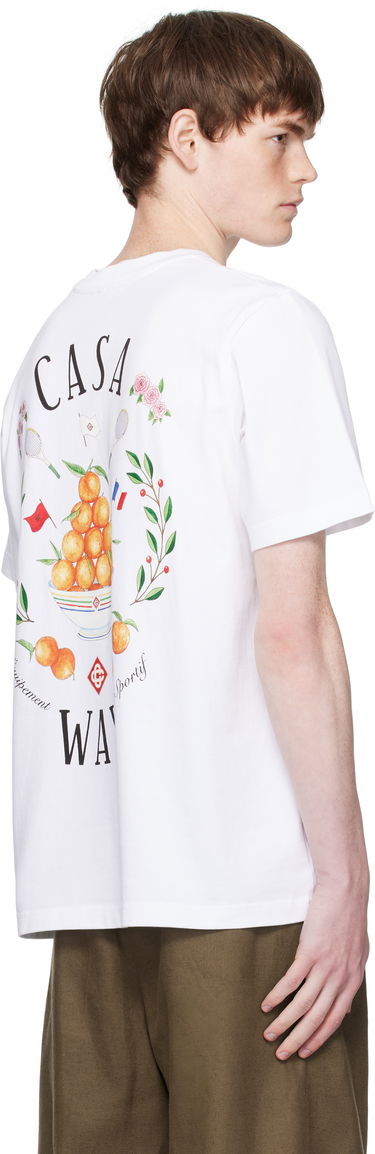 Тениска Casablanca Casablanca 'Casa Way' Graphic T-Shirt Бяло | MPF25-JTS-001-26-EX-FLANNELS, 2
