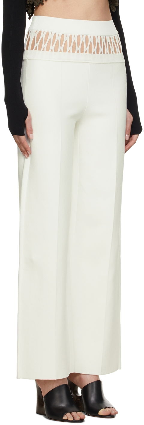 Панталони Dion Lee Dion Lee Fishnet Tailored Trousers Бяло | C7059S22, 1