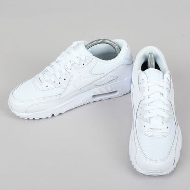 Кецове и обувки Nike Air Max 90 Mesh "Triple White" GS Бяло | 833418-100, 2