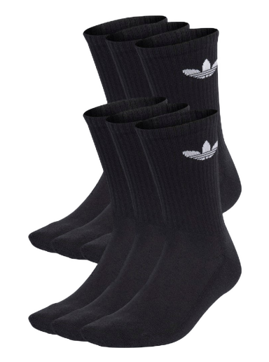 Чорапи adidas Originals Trefoil Cushion Crew Socks –⁠ 6 pack Черно | IJ5618