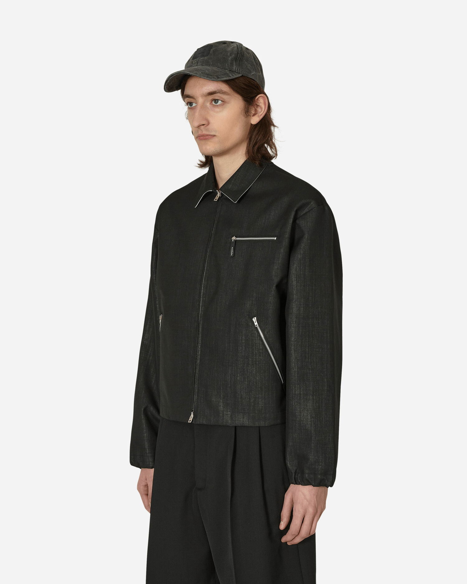 Яке Acne Studios Wool-Blend Zip Jacket Черно | B90686- J83, 1
