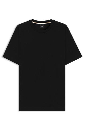 Regular-Fit Cotton Jersey T-Shirt with Ribbed Collar
