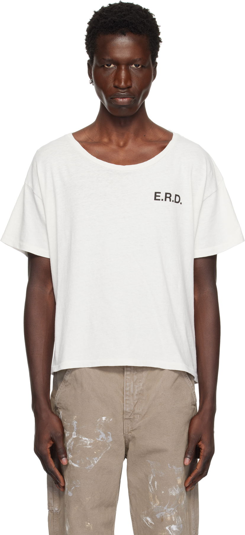 Тениска Enfants Riches Déprimés 'A Public Apology' Print Cropped T-shirt Бяло | 010-782