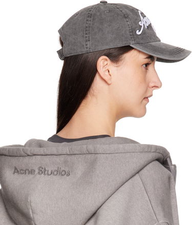 Шапка с козирка Acne Studios Logo Cap Сиво | C40398-, 4