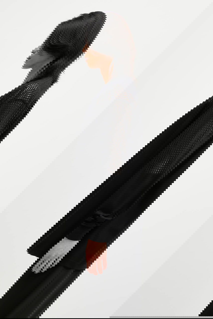 Тениска Rick Owens Rick Owens DRKSHDW Knitted - Girdered Long-Sleeve T-Shirt Черно | CM01E1673.CHJGOM, 1