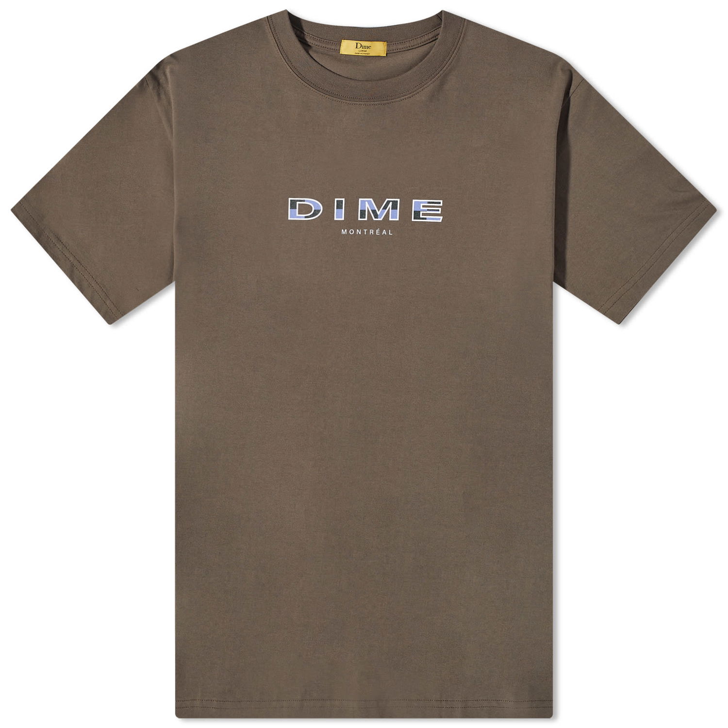 Тениска Dime Block Font T-Shirt "Driftwood" Кафяво | DIMESU2323DRI, 0