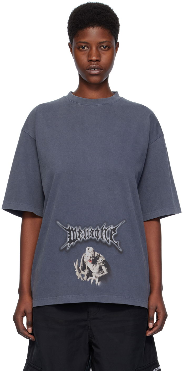 Тениска We11done We11done Monster Graphic T-Shirt Синьо | WD-TT0-24-720-U-NV, 0