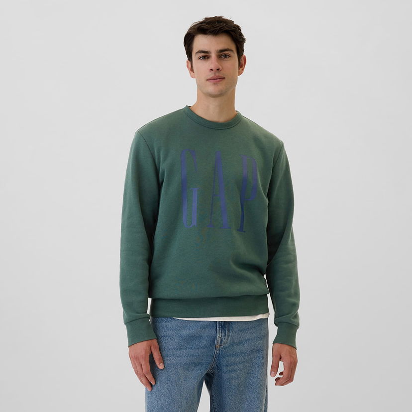 Суитчър GAP Fleece Sweatshirt Moores Green Зелено | 542214-04