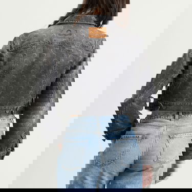 Яке Marine Serre Marine Serre Moon Laser Denim Crop Jacket Сиво | WJA041BCDEN0006-GR90, 3