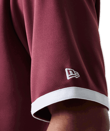 Риза New Era NBA Chicago Bulls Snap Button Short Sleeve Shirt Бургунди | 60684348-601, 3