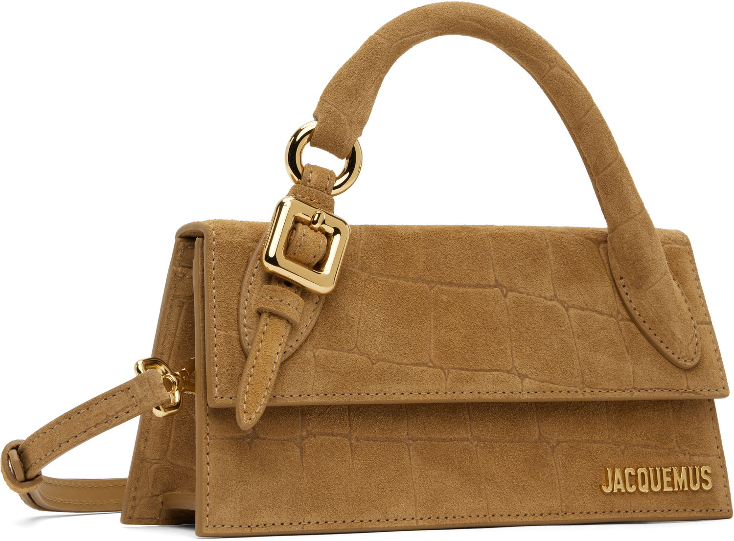 Дамска чанта Jacquemus Jacquemus La Croisière 'The long Chiquito with buckle' Suede Bag Кафяво | 25E233BA326-3243, 1