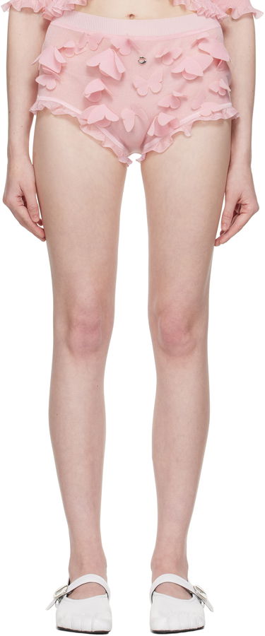 гащички Coperni Coperni Knitted Butterfly Appliqué Shorts Розово | COPML138Y3015, 0