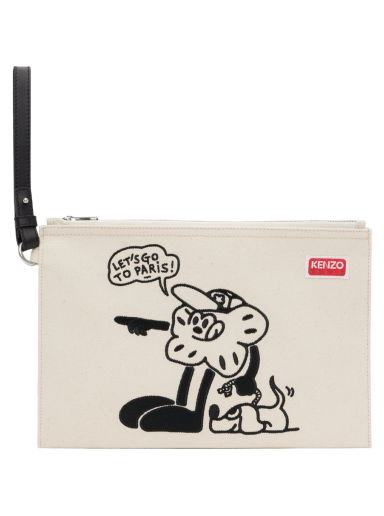 Дамска чанта KENZO BOKE Boy Large Clutch Бежово | FD55PM902F35