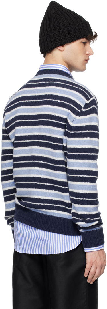 Пуловер Marni Marni Iconic Stripe Cashmere Blend Sweater Тъмно синьо | GCMG0434Q0 UFZ385, 2