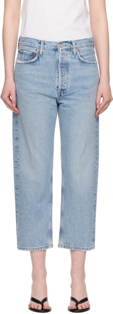 Дънки AGOLDE AGOLDE 90's Crop Mid Rise Straight Jeans Синьо | A173H-1206, 0
