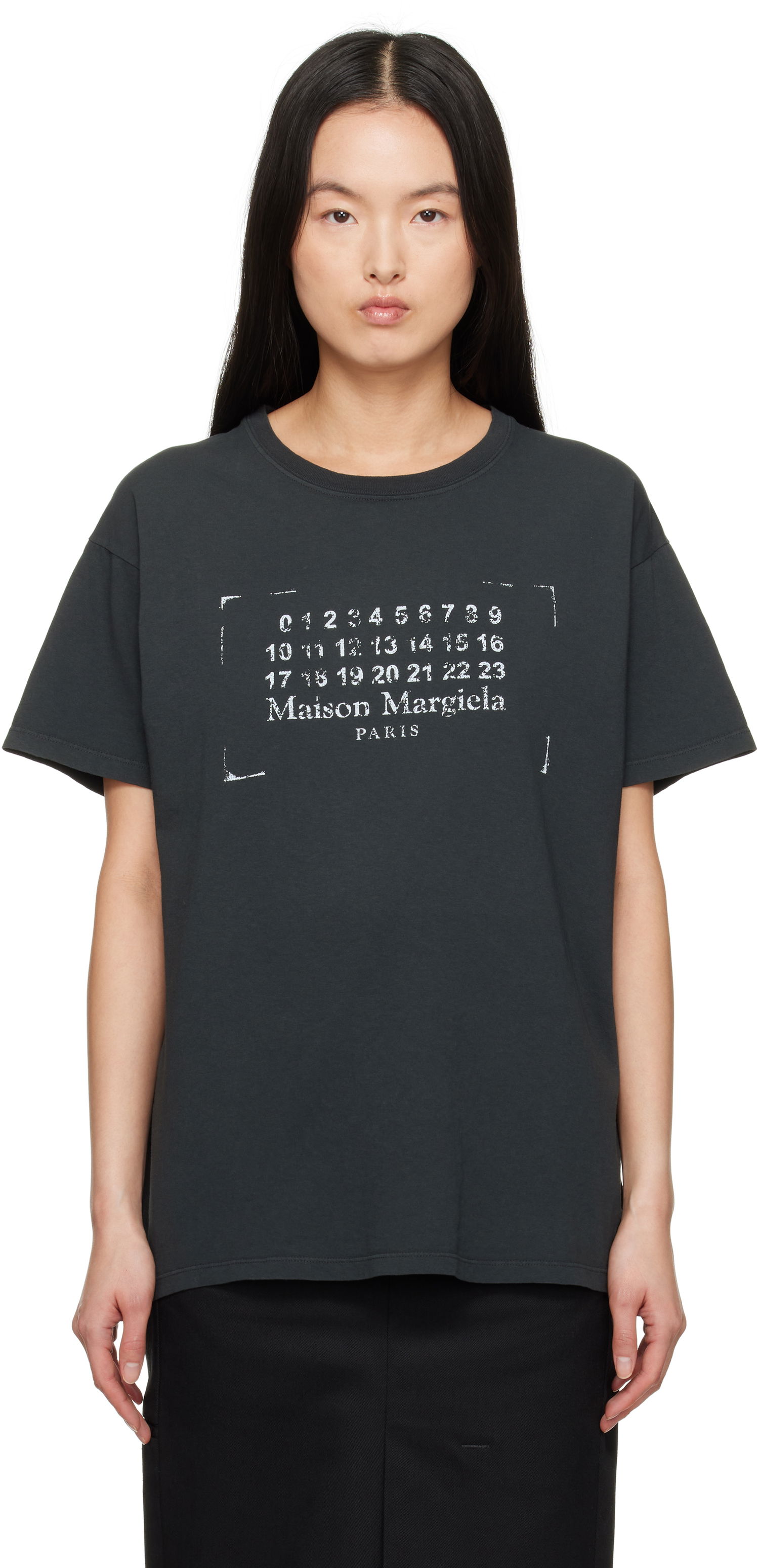Тениска Maison Margiela Maison Margiela Stamp Logo T-Shirt Черно | S51GC0534 S24575, 0