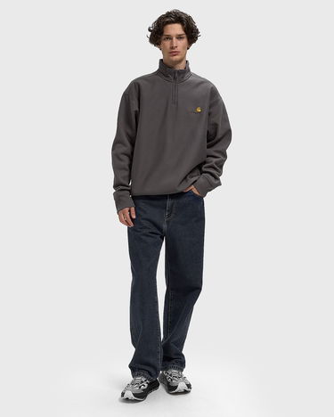 Суитчър Carhartt WIP Half Zip American Script Sweatshirt Сиво | I027014-33C.XX, 2