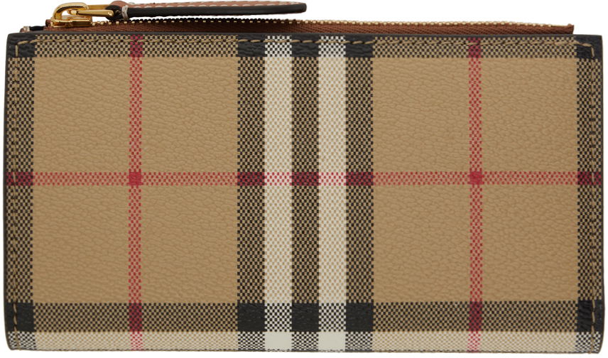 Портфейл Burberry Check Medium Bifold Wallet Бежово | 8079203, 0